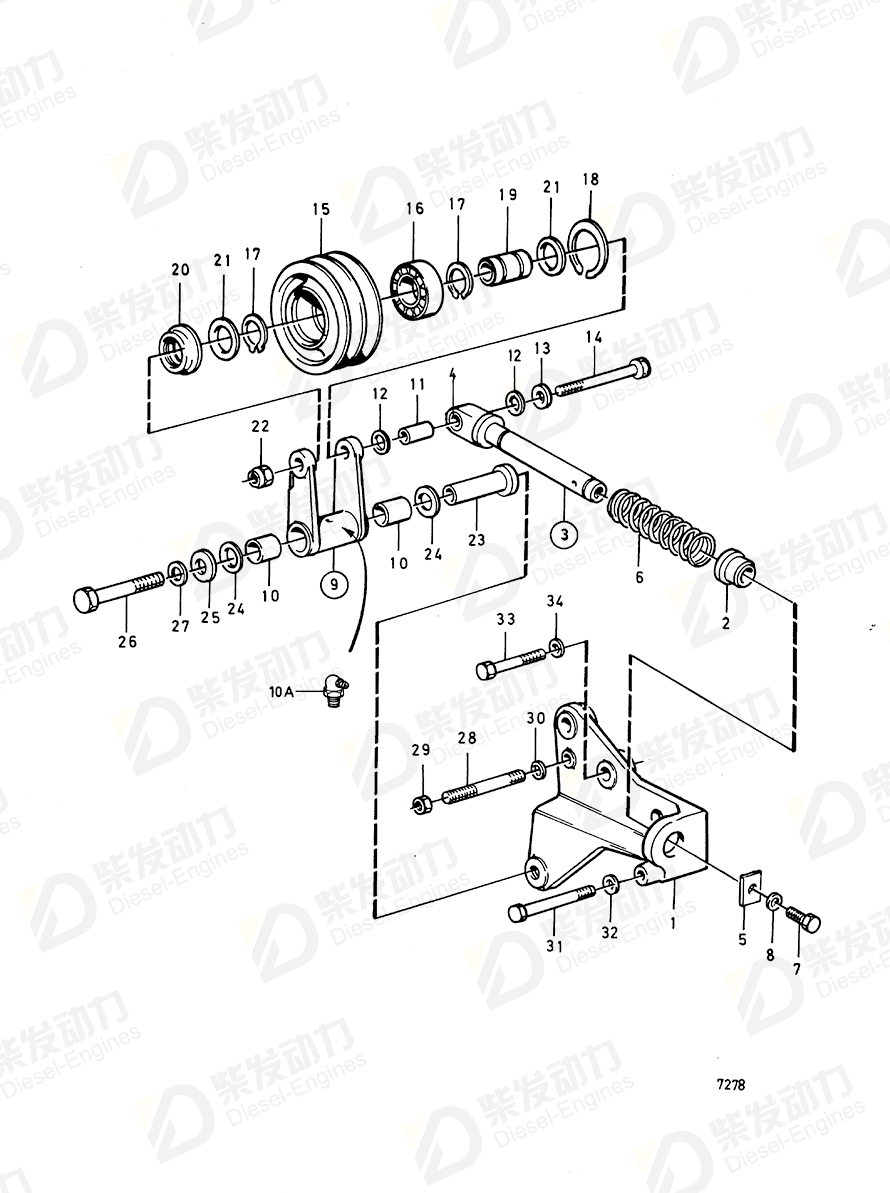VOLVO Bracket 843913 Drawing